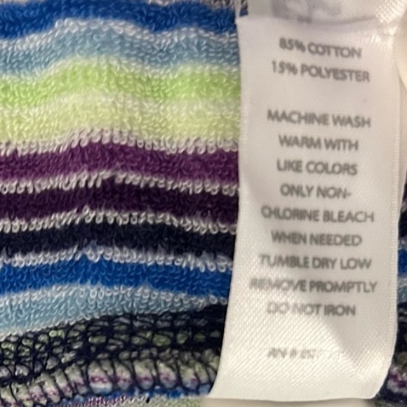 Plush & Lush Stripe Short Shorts Drawstring Waist XS - Picture 9 of 12